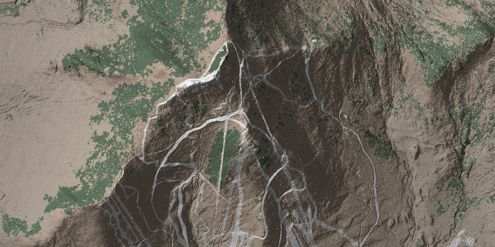 High resolution elevation map of Jay Peak Resort